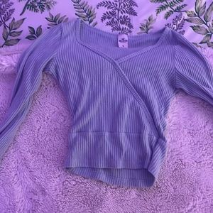 Light blue hollister wrap long sleeve